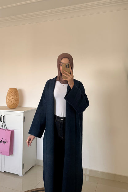 Long Oversized Cardigan- Navy Blue