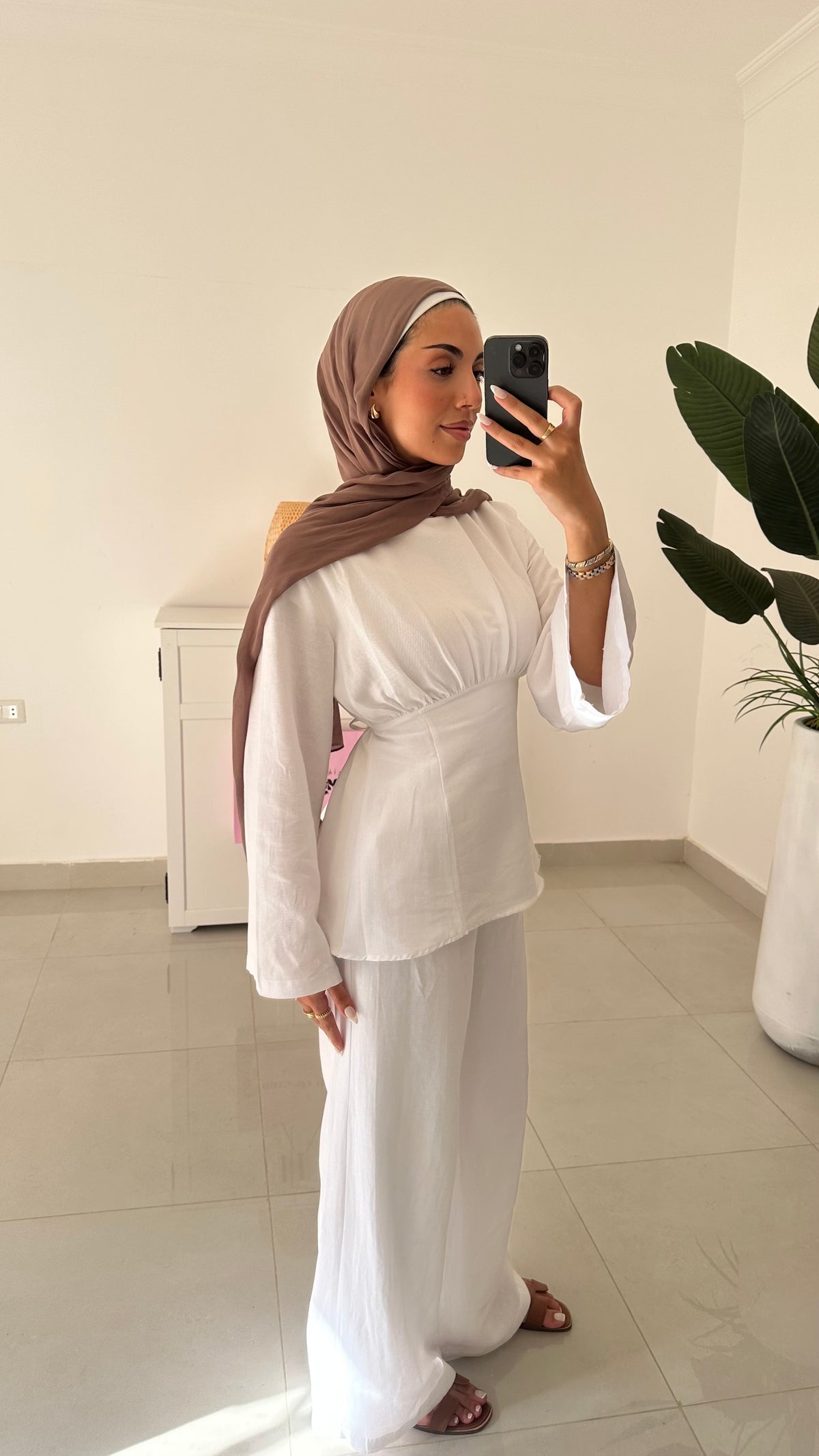 Cotton Linen Set- White