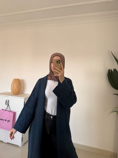 Long Oversized Cardigan- Navy Blue