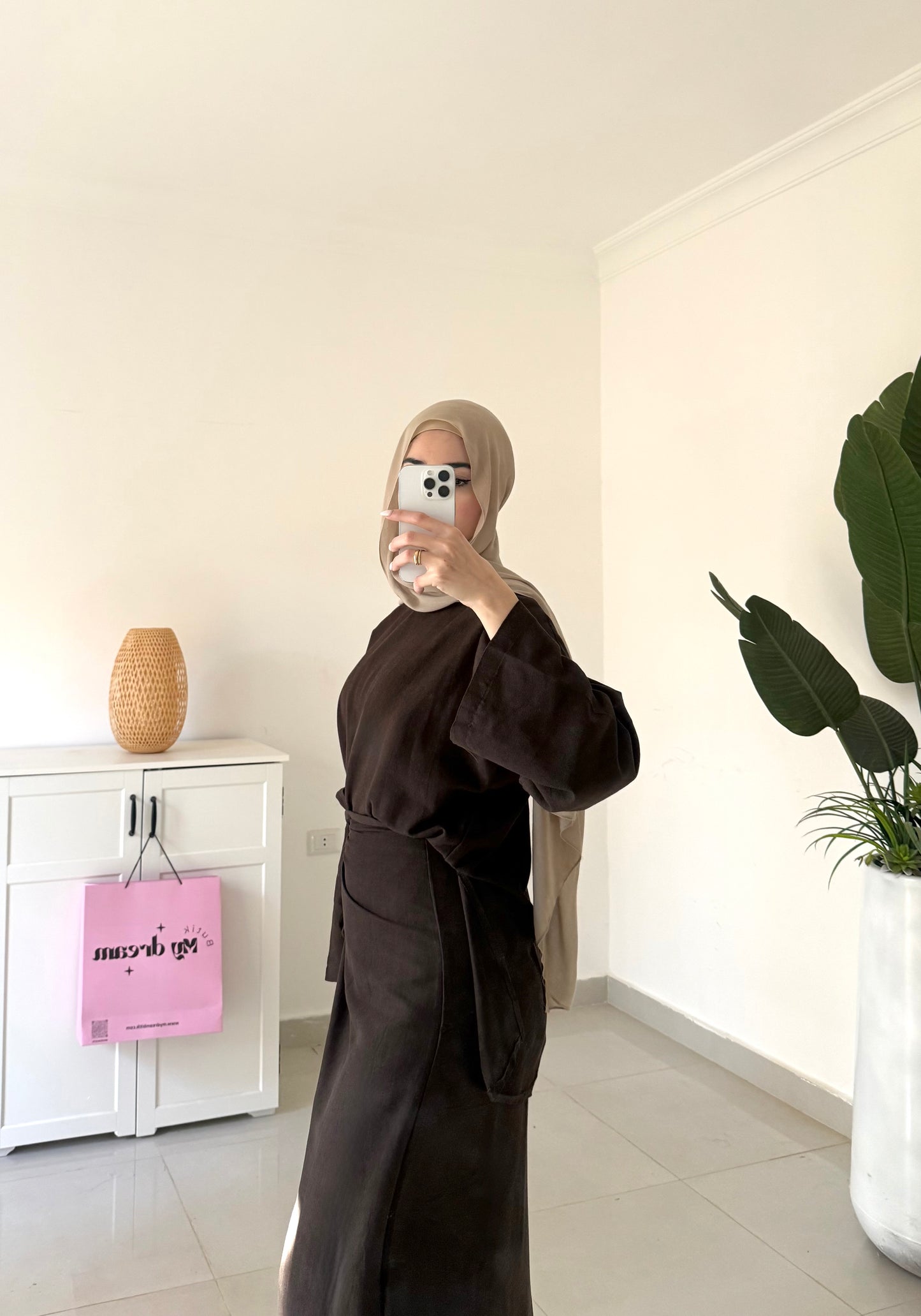 Wrap Skirt Set- Brown