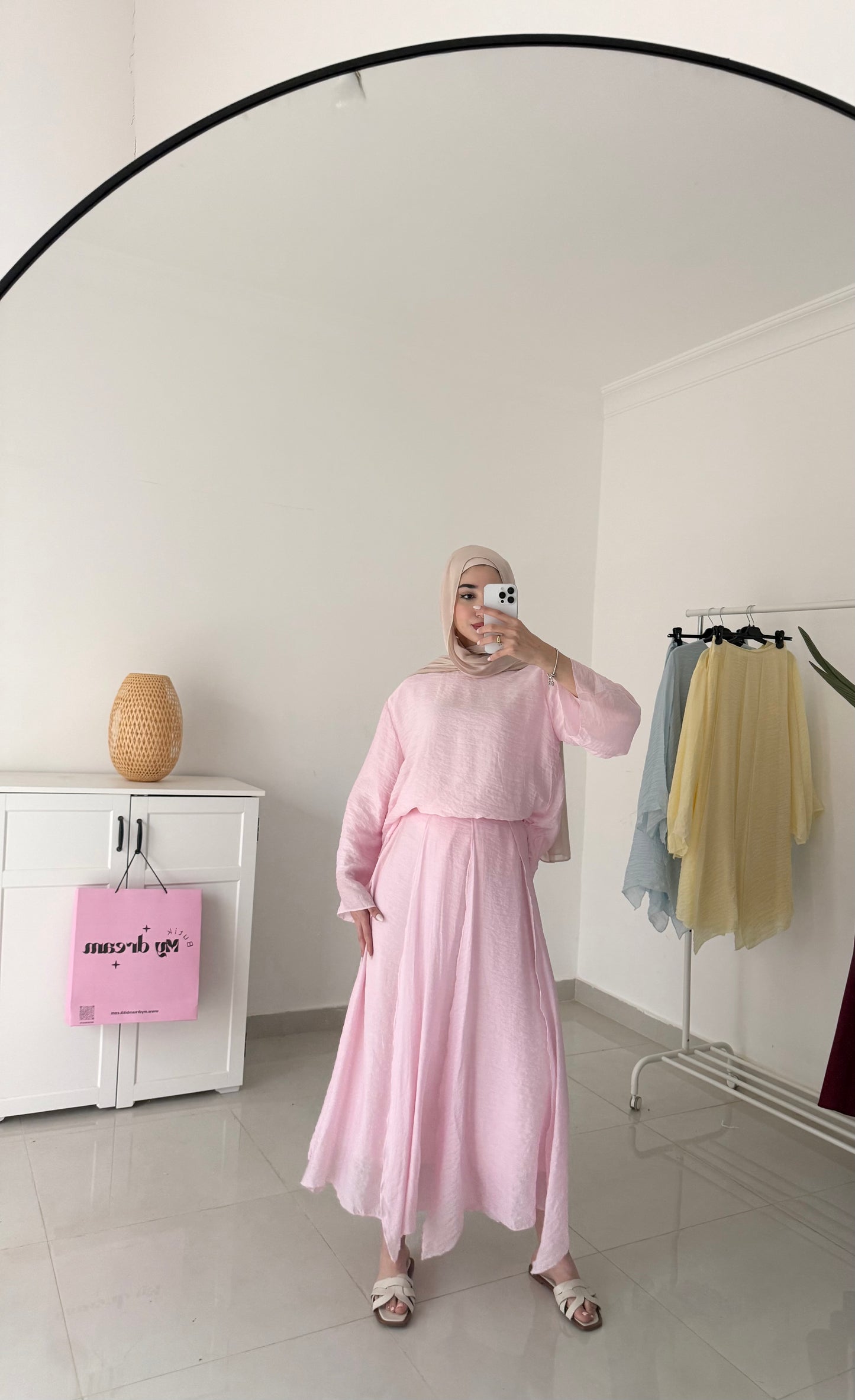 Layered Skirt Set- Pink