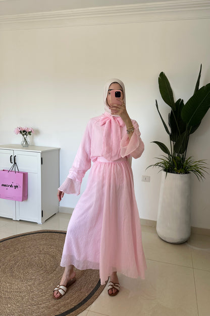 Ameera Skirt Set- Pink