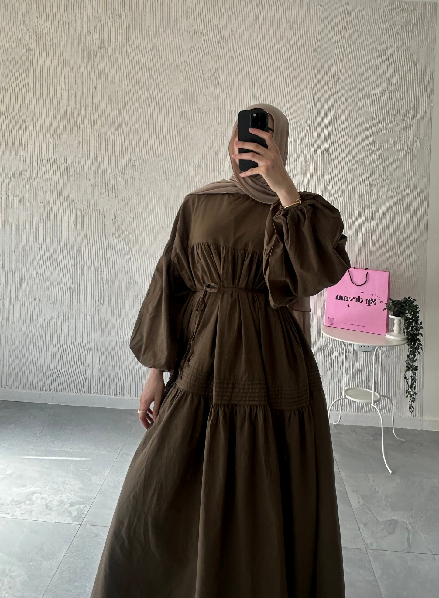 Volume Summer Dress- Army Green
