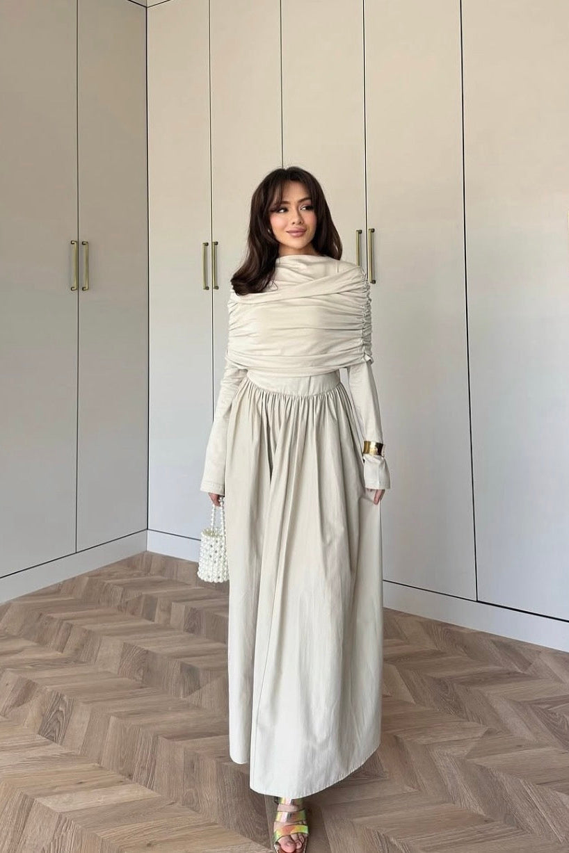 Diana Dress-Beige