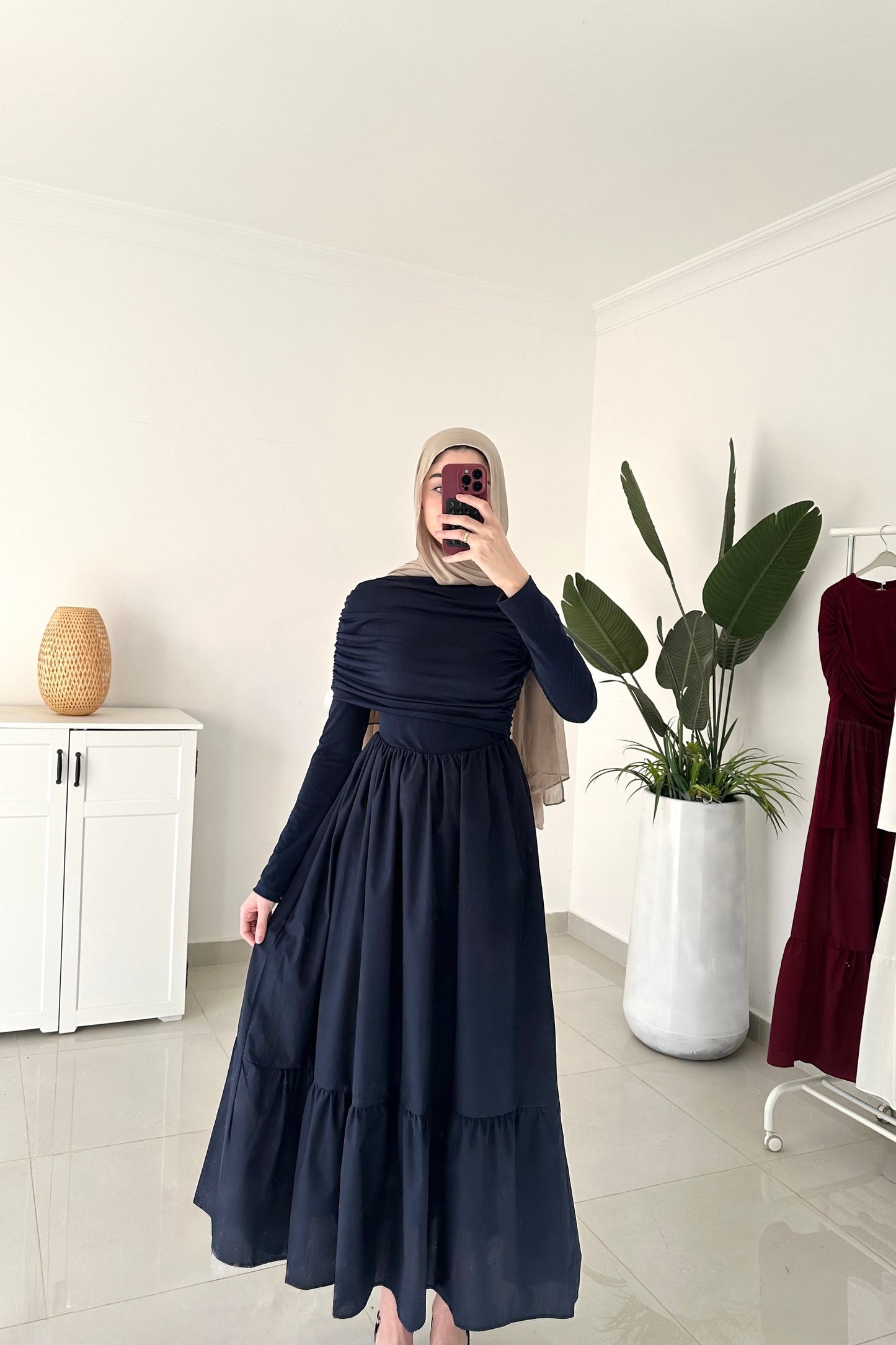 Yasmeen Dress- Navy Blue