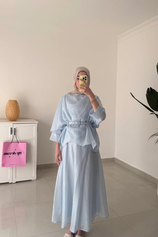 Leen Skirt Set- Blue