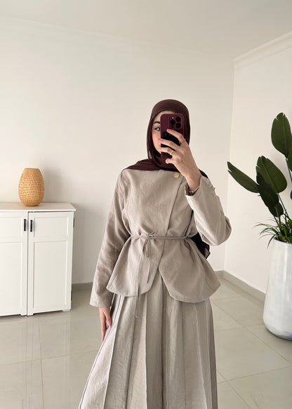 Daiana Skirt Set- Beige