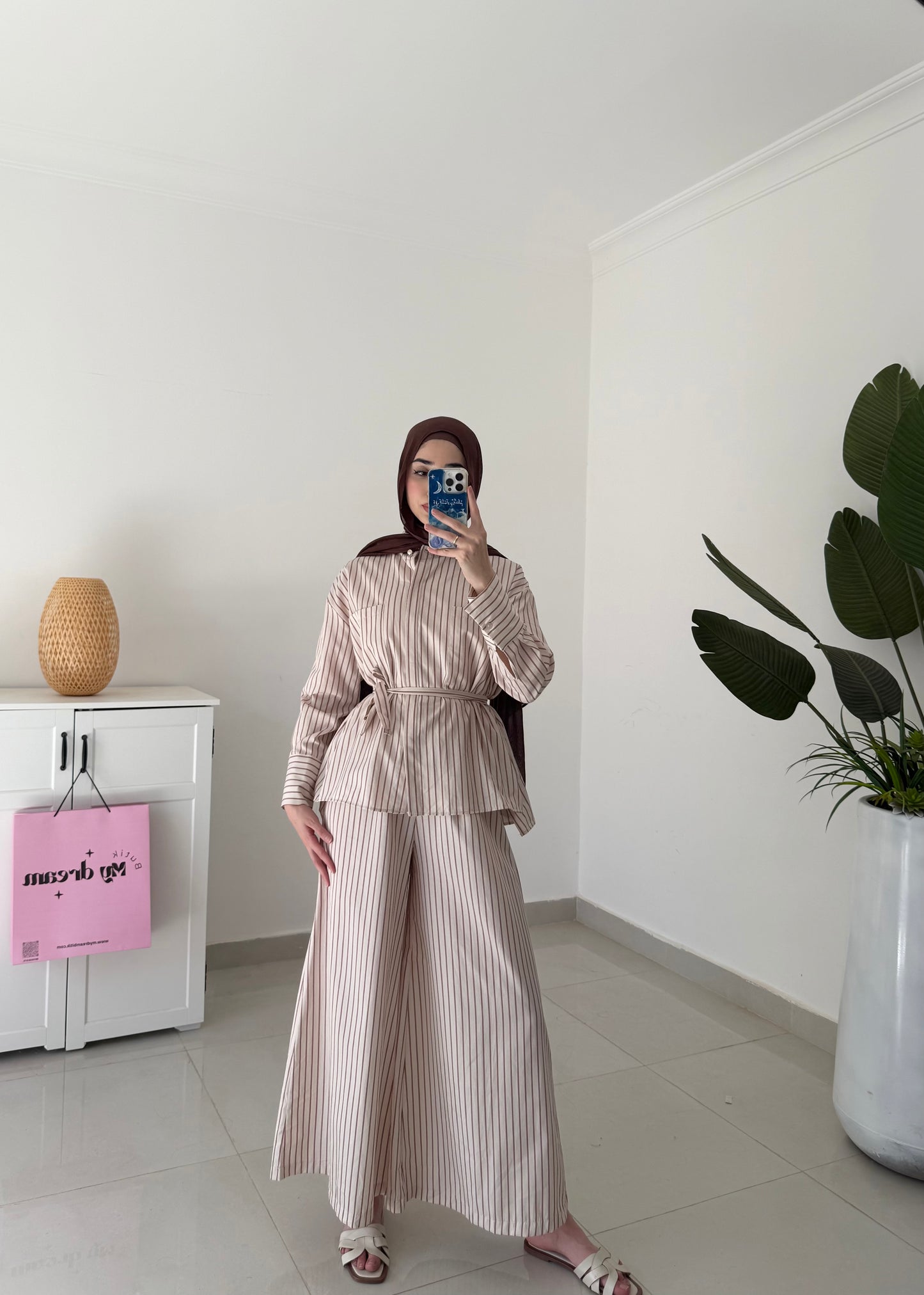 Striped Wide Leg Set