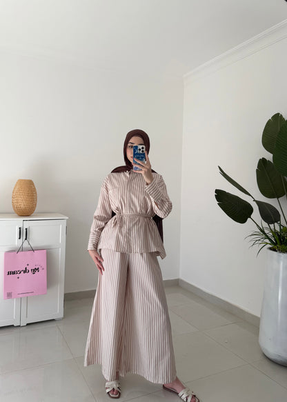 Striped Wide Leg Set