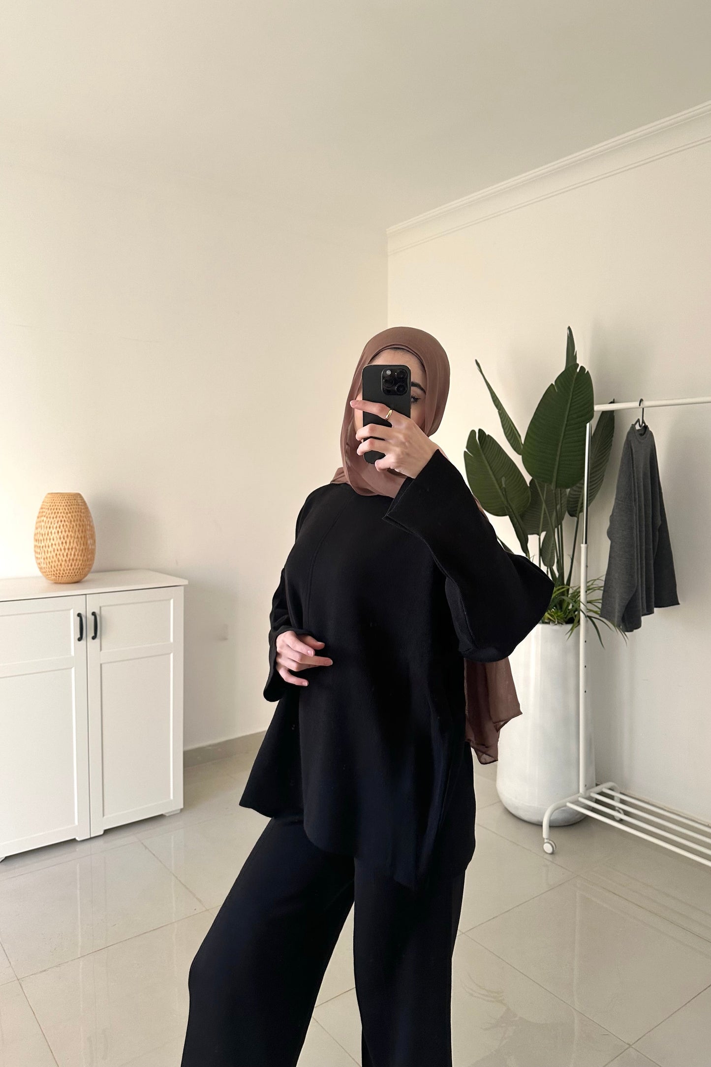 Oversized Triko Set- Black