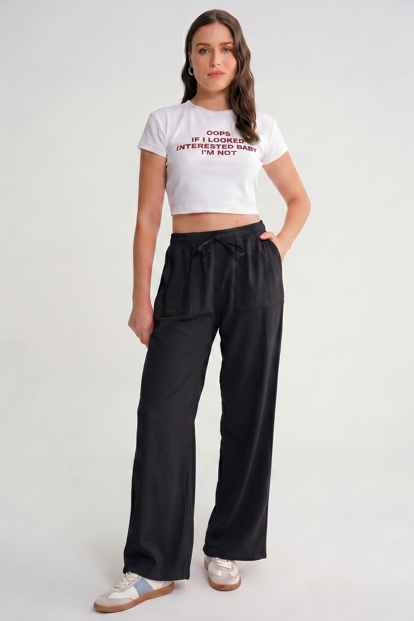Cotton Linen Pants- Black