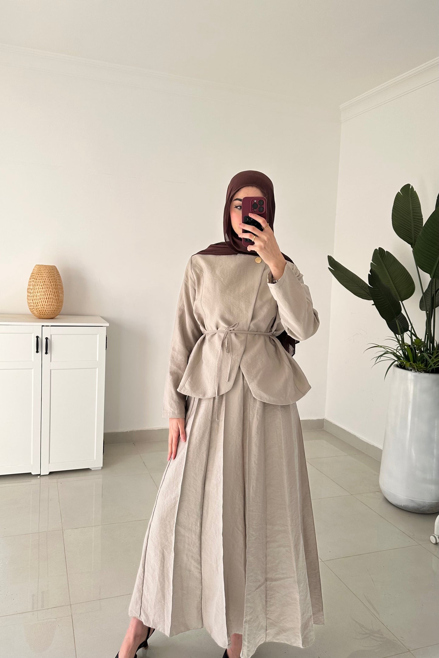 Daiana Skirt Set- Beige