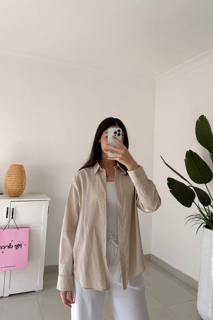 Linen Shirt- Beige