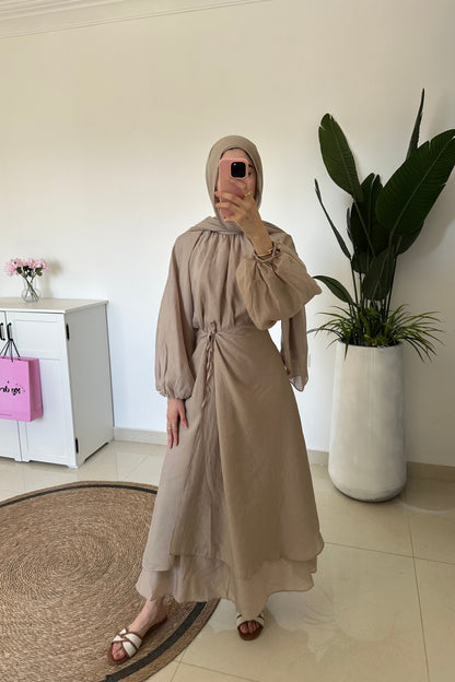 Fairy 3 Pieces Skirt Set-Beige