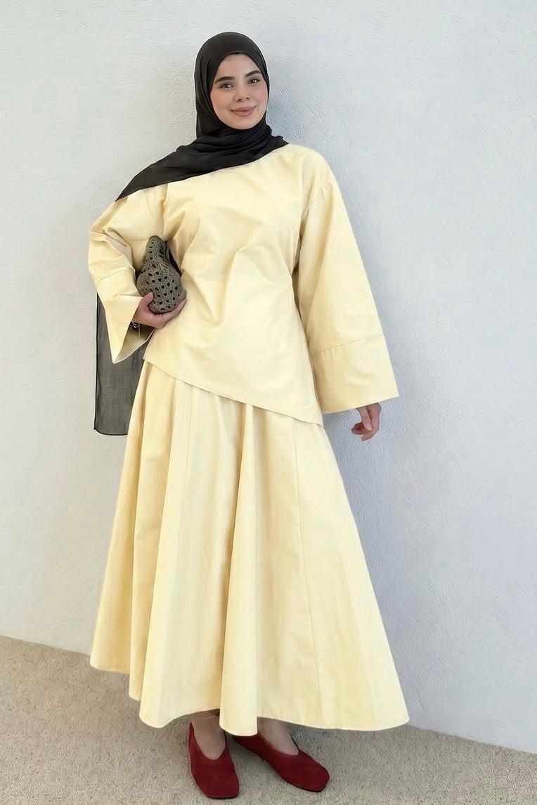 Poplin Skirt Set- Yellow