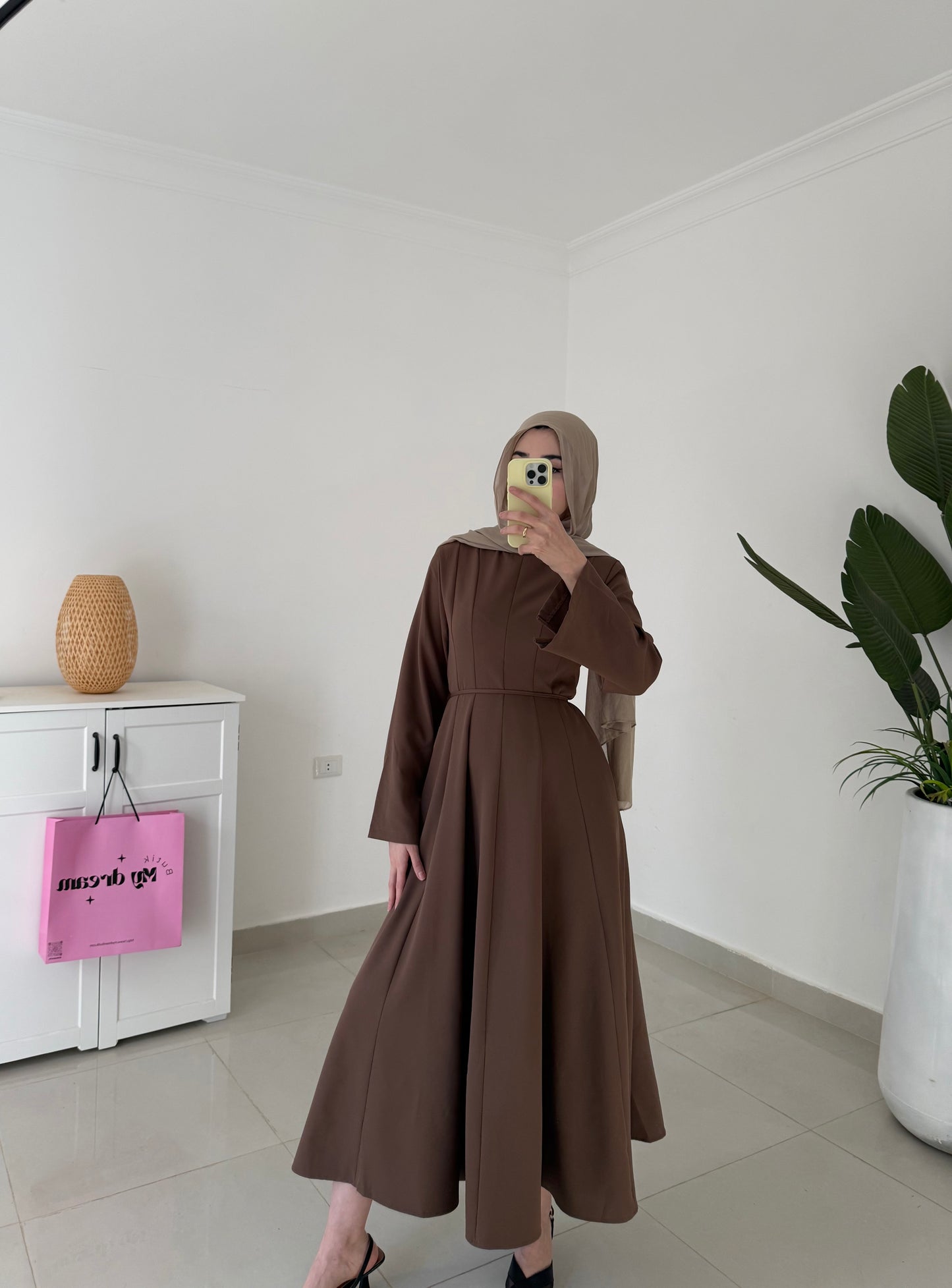 Roza Dress- Brown