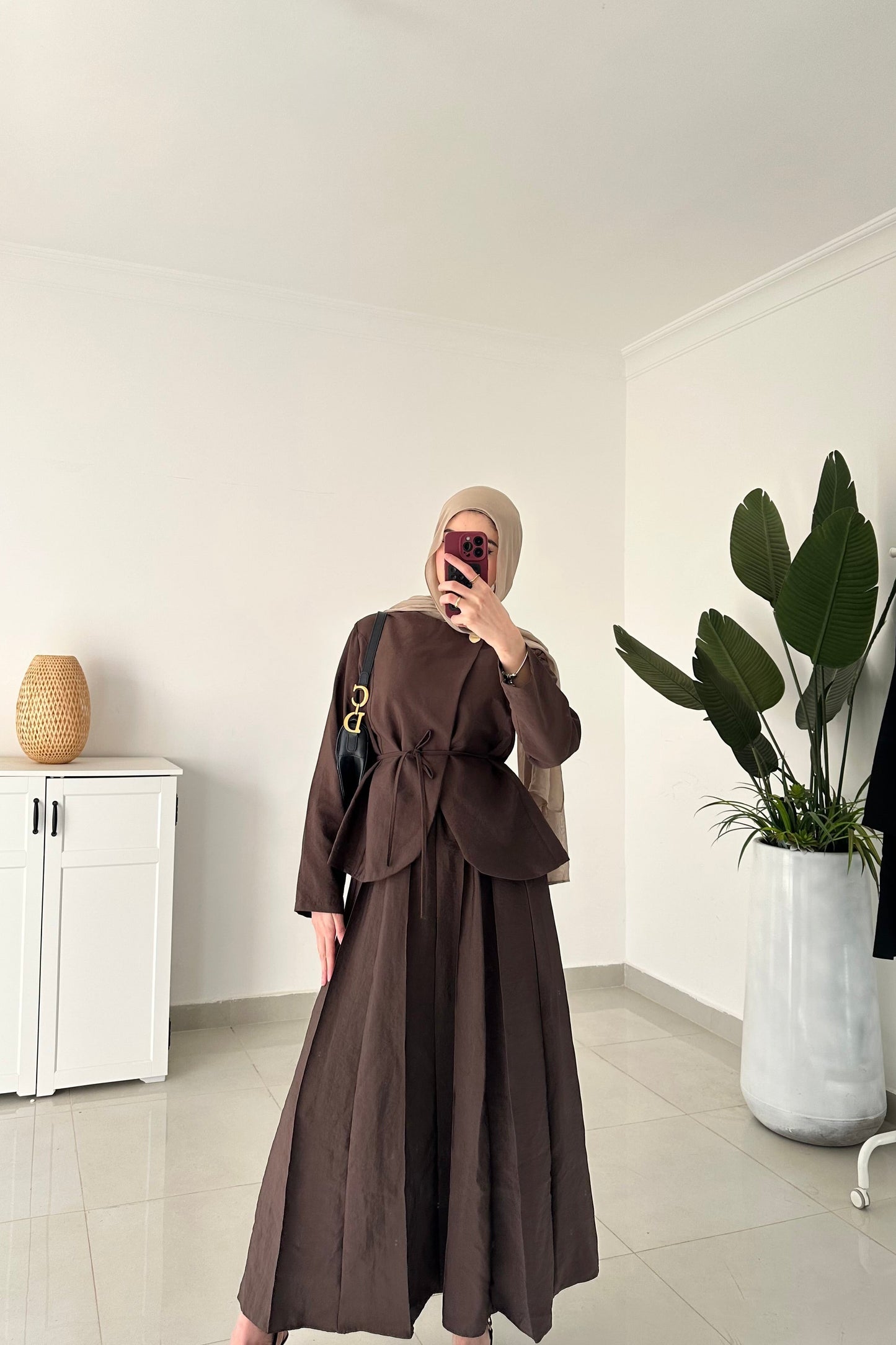 Daiana Skirt Set- Brown