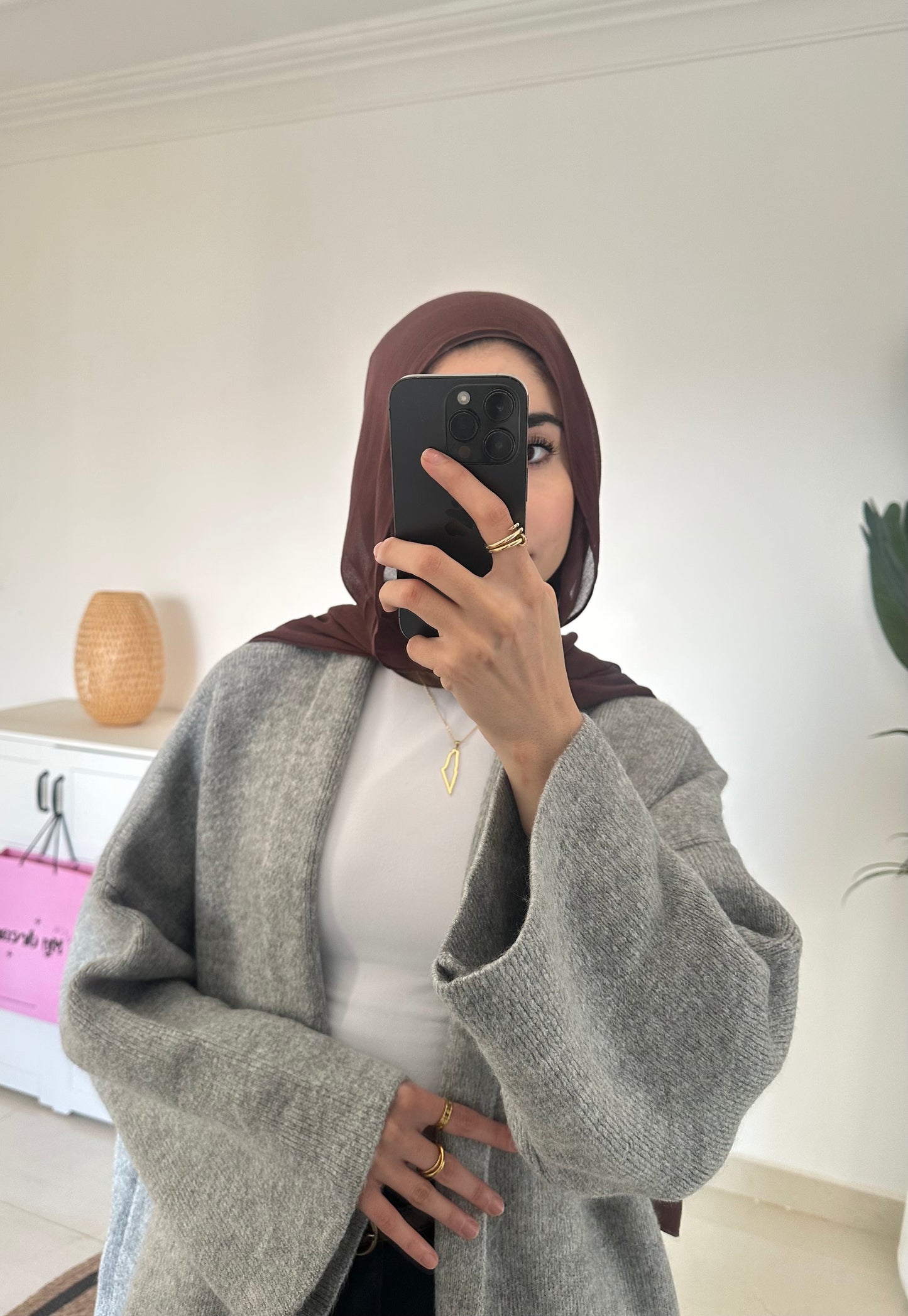 Long Oversized Cardigan- Light Gray