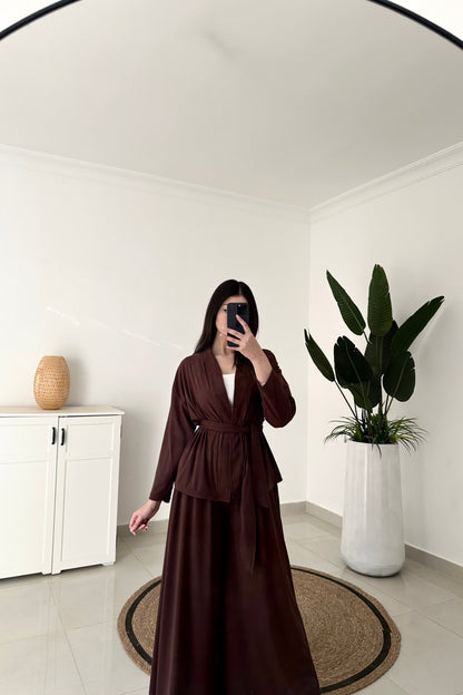 Nursoul Kimono Set- Brwon