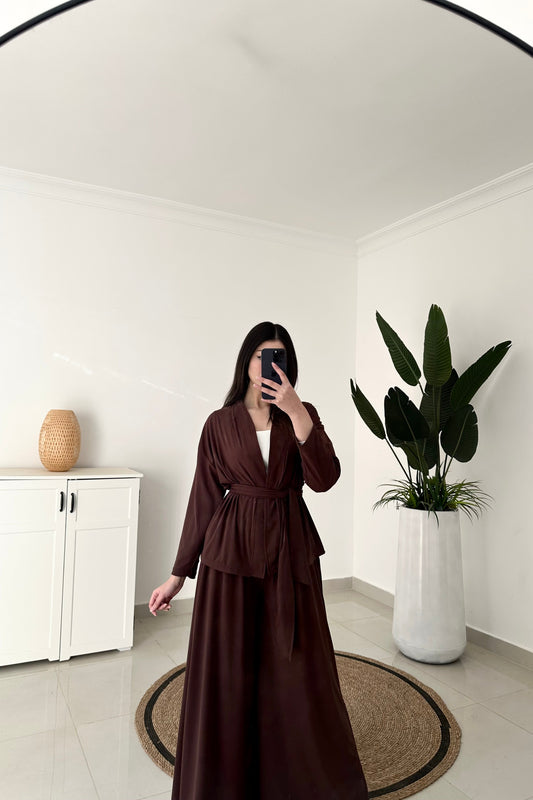 Nursoul Kimono Set- Brwon