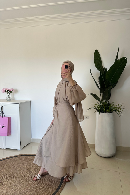 Fairy 3 Pieces Skirt Set-Beige