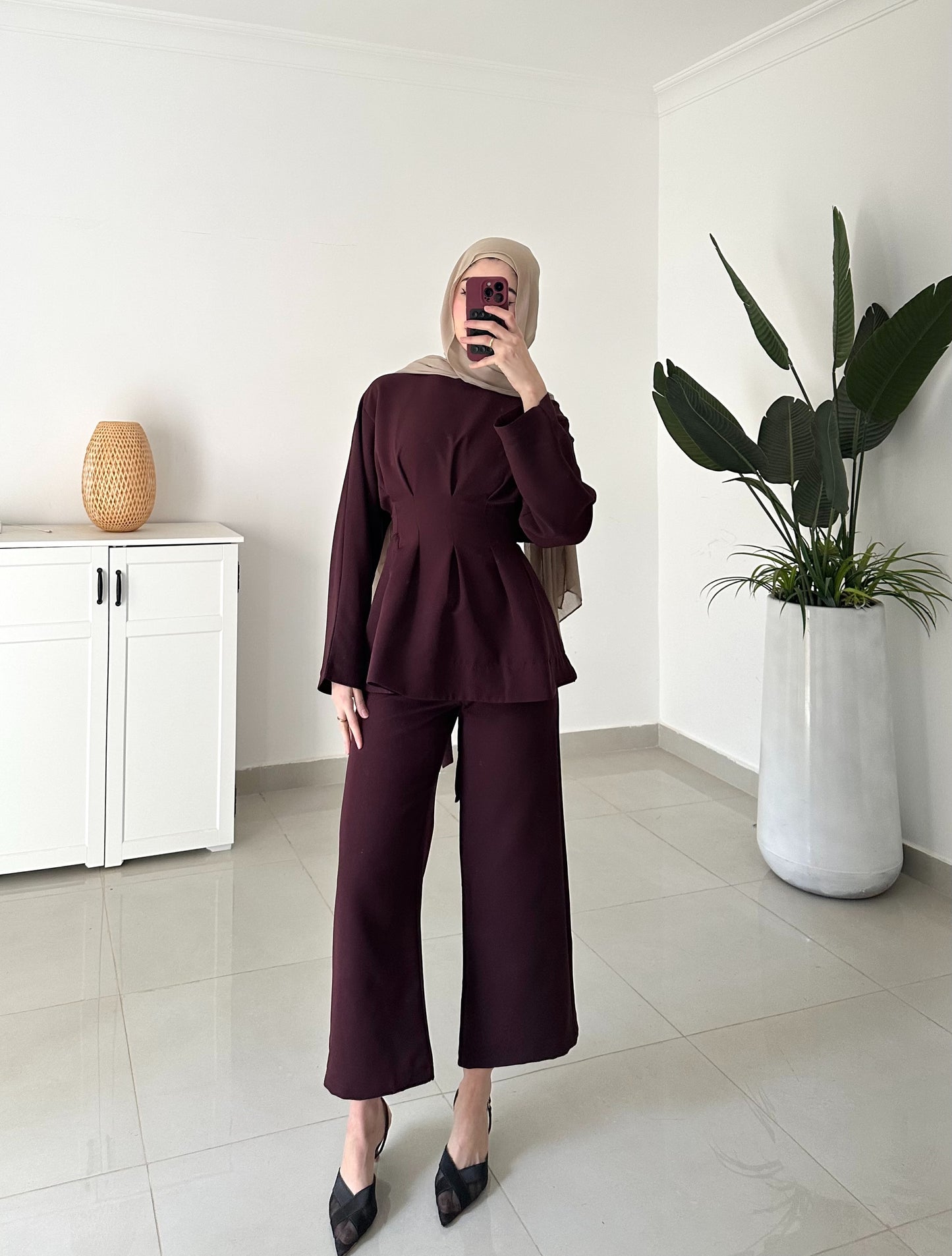 Mira Set- Burgundy