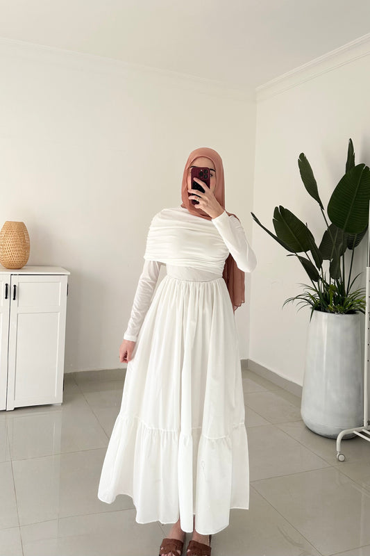 Yasmeen Dress- White
