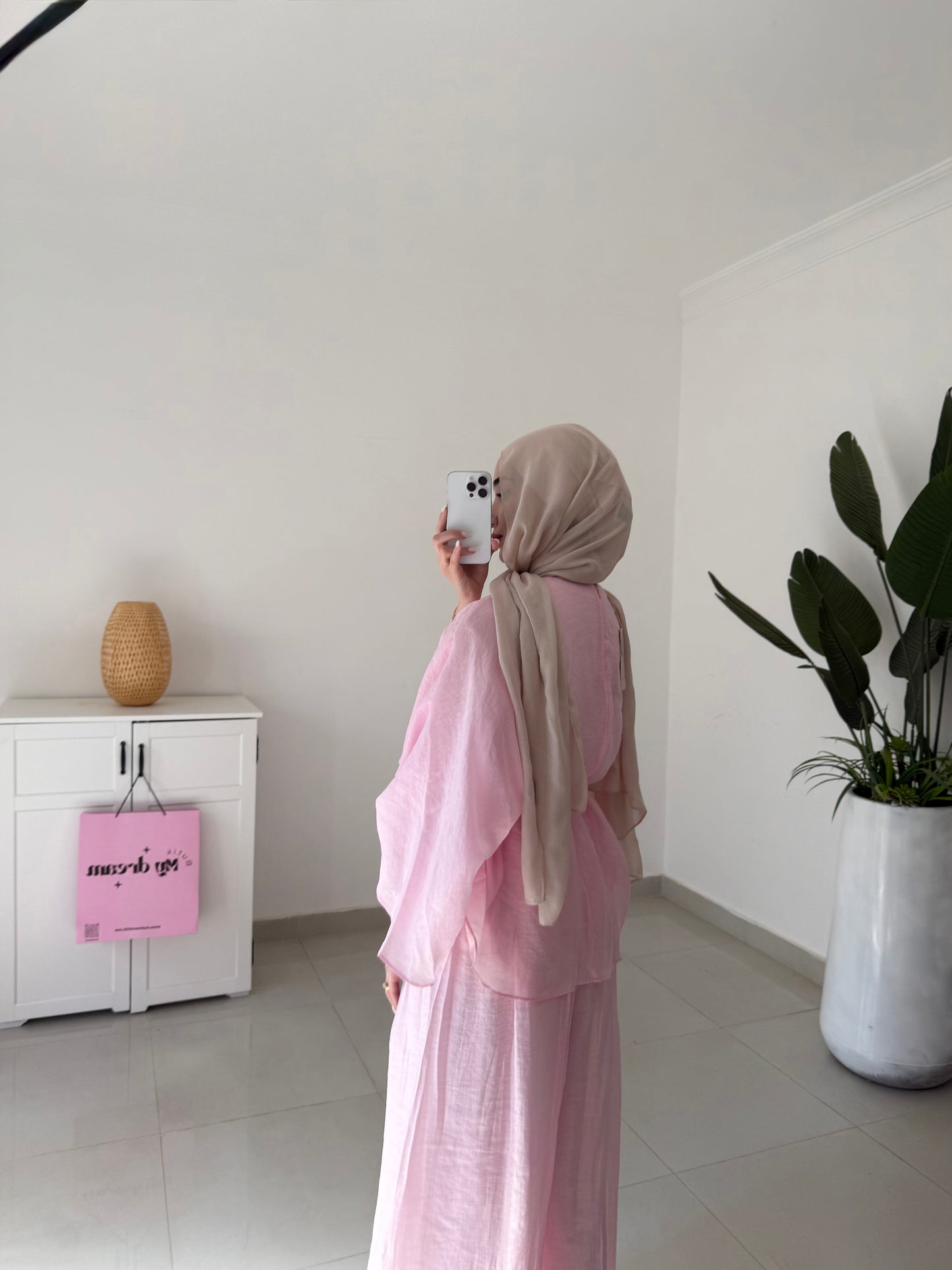Reem Pants Set- Pink