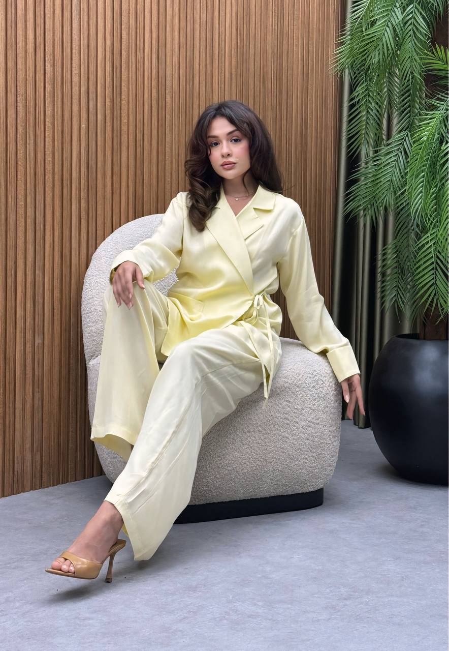 Tie Kimono Set- Yellow