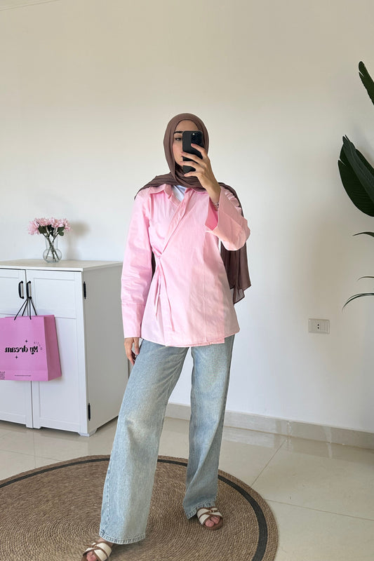 Kimono Shirt- Pink