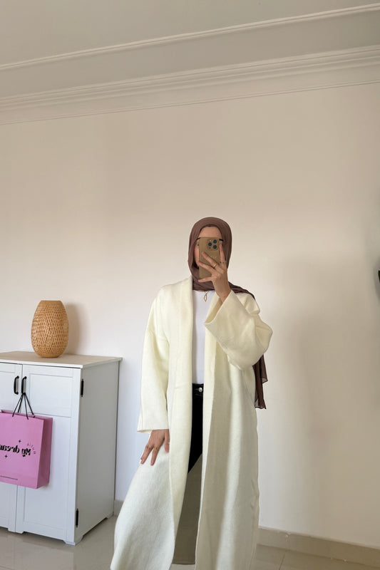 Long Oversized Cardigan- Off White