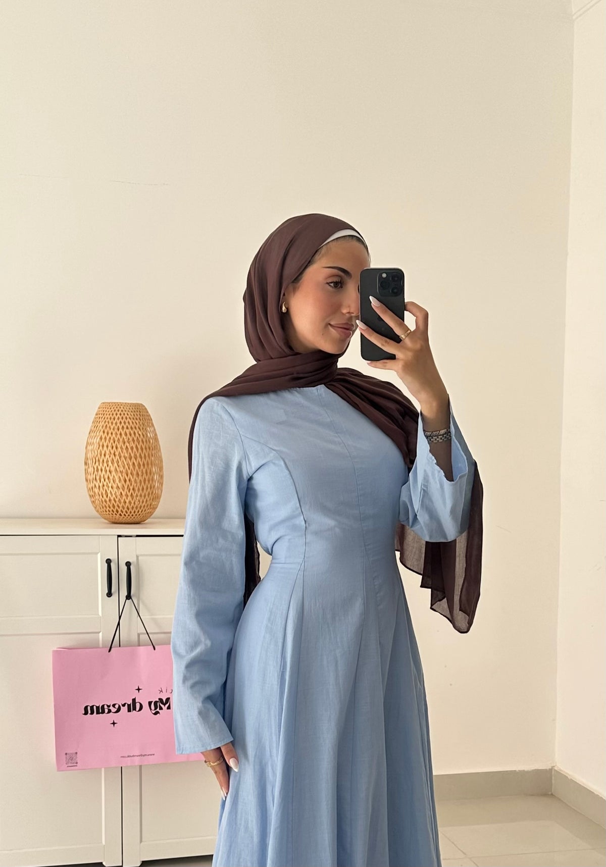 Waisted Maxi Dress- Blue