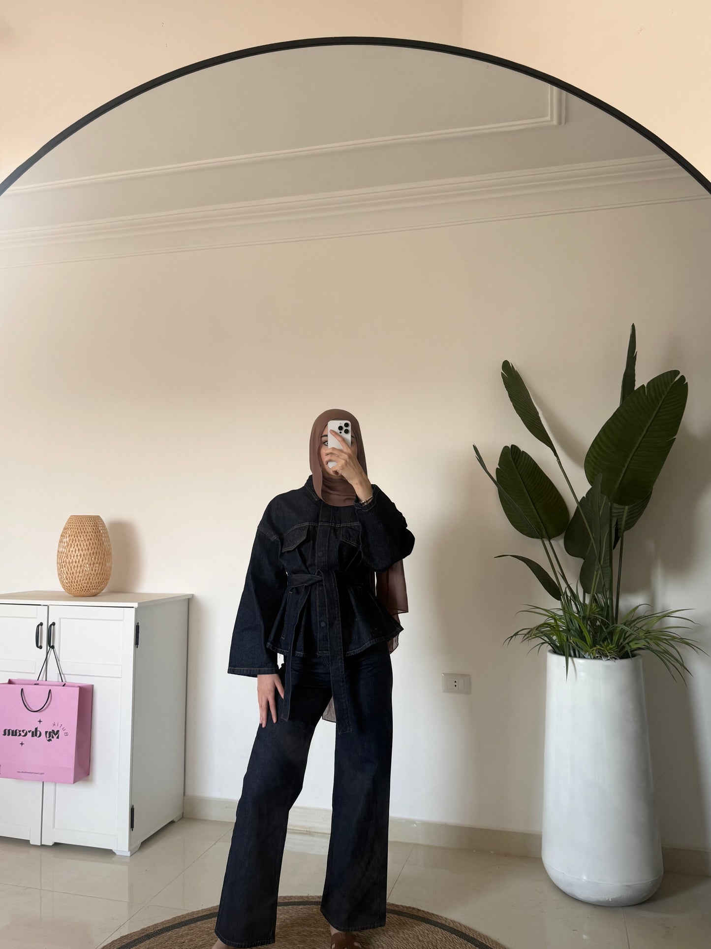 Denim Pants Set- Navy