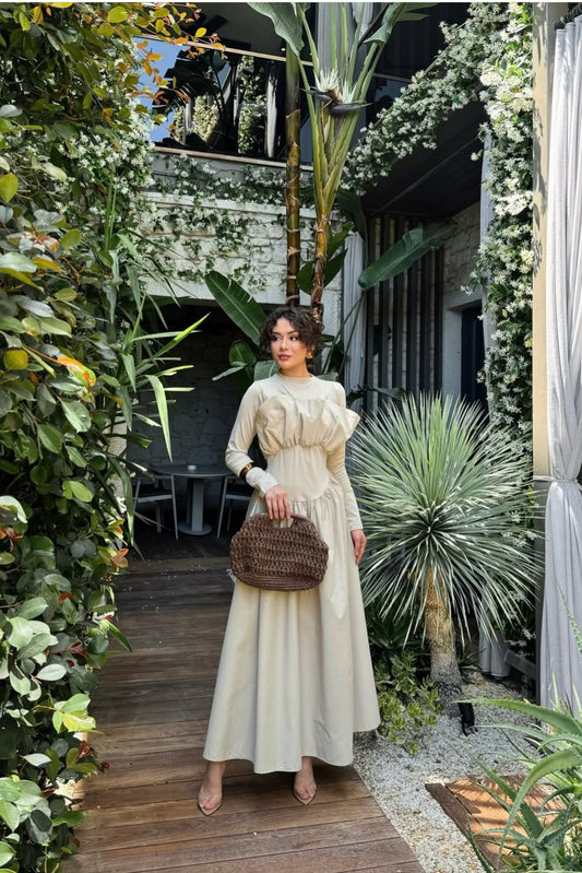 Noora Maxi Dress- Beige