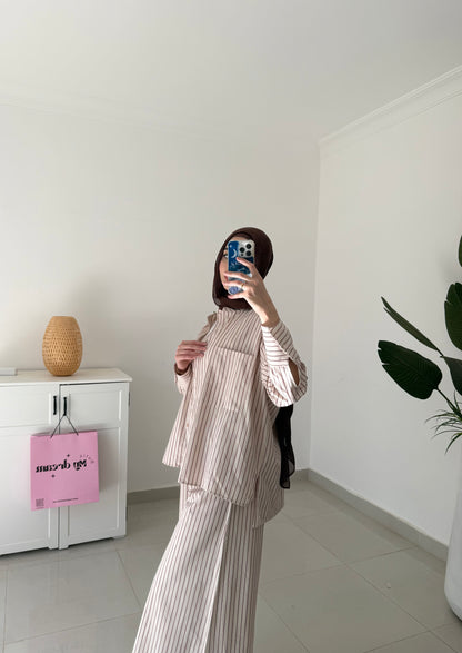 Striped Wide Leg Set