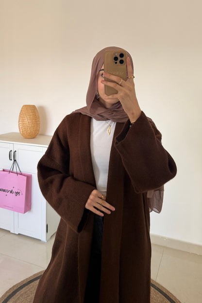 Long Oversized Cardigan- Dark Brown