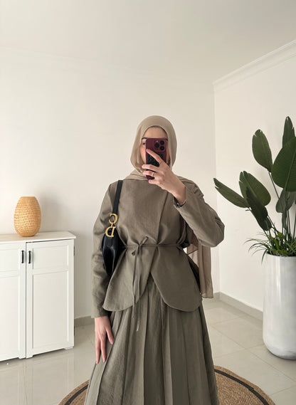 ‏Daiana Skirt Set- Green