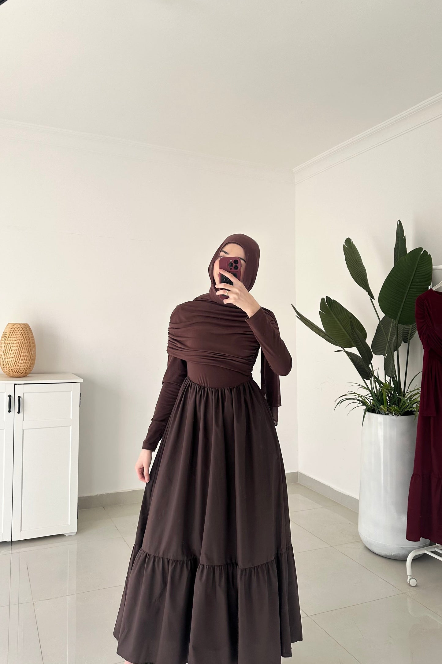 Yasmeen Dress- Brown