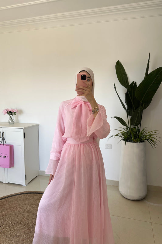 Ameera Skirt Set- Pink