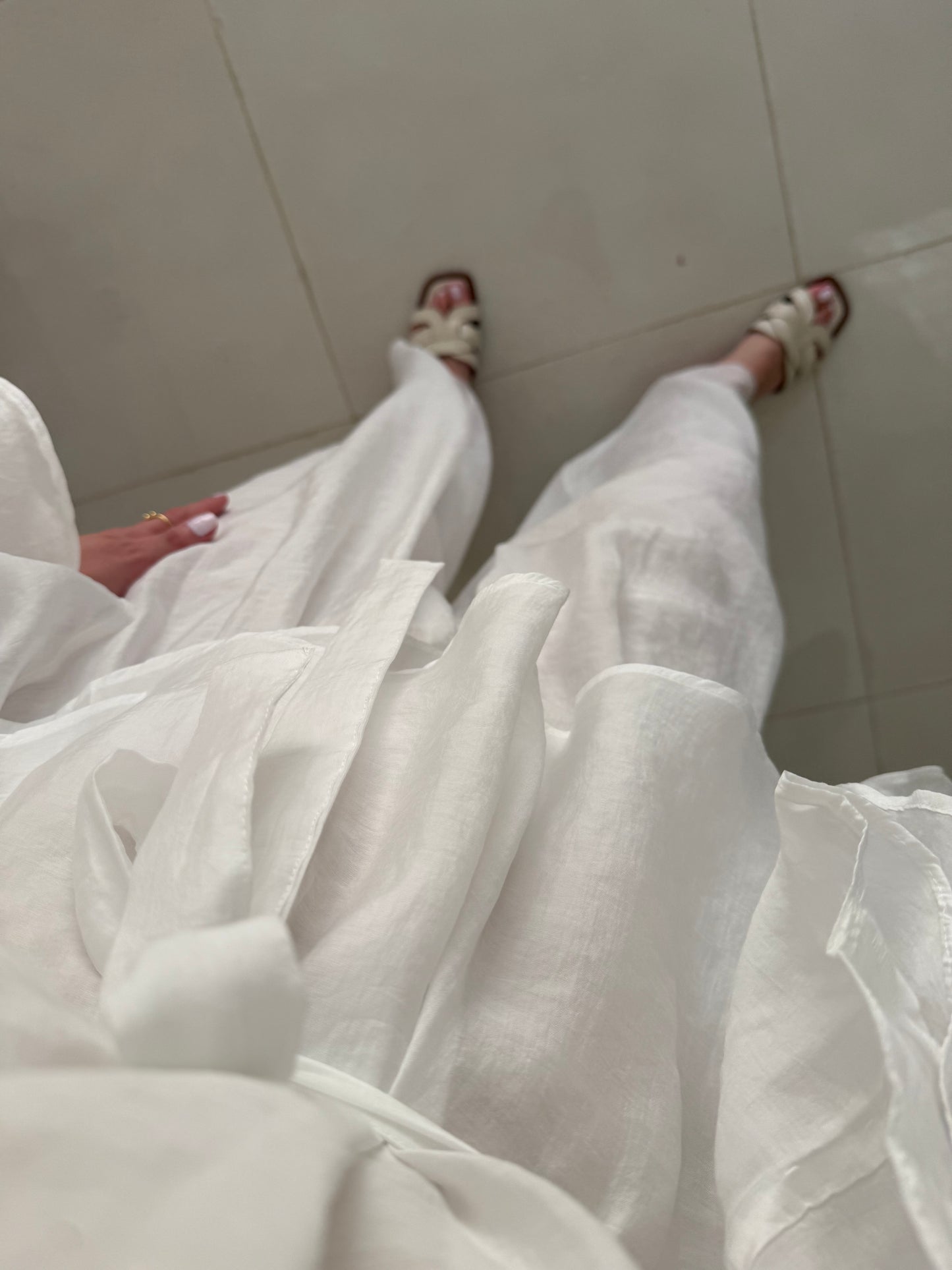 Reem Pants Set- White