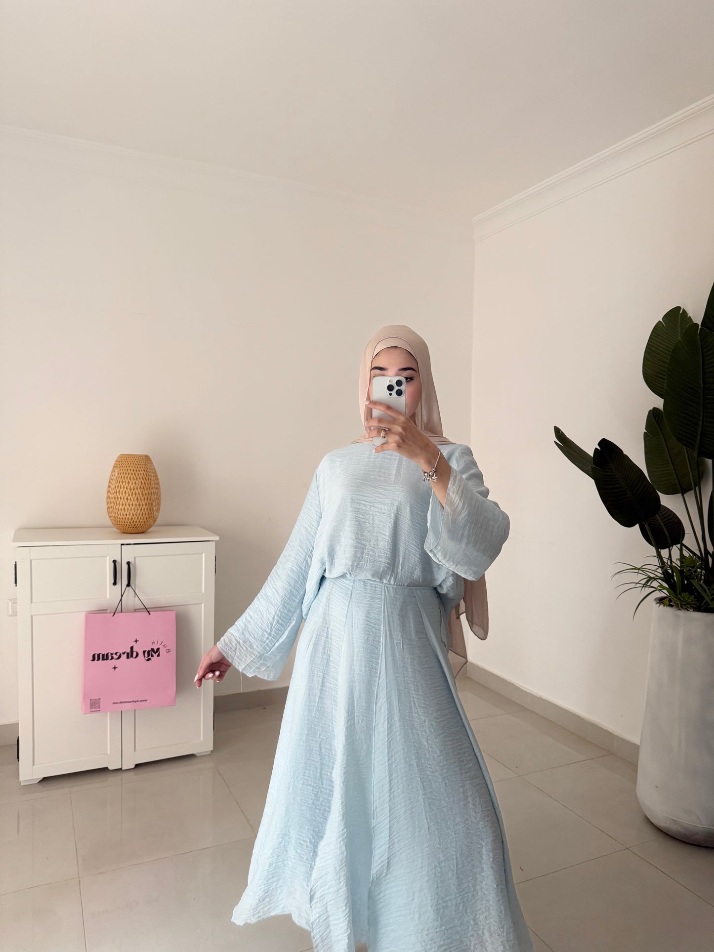Layered Skirt Set- Blue