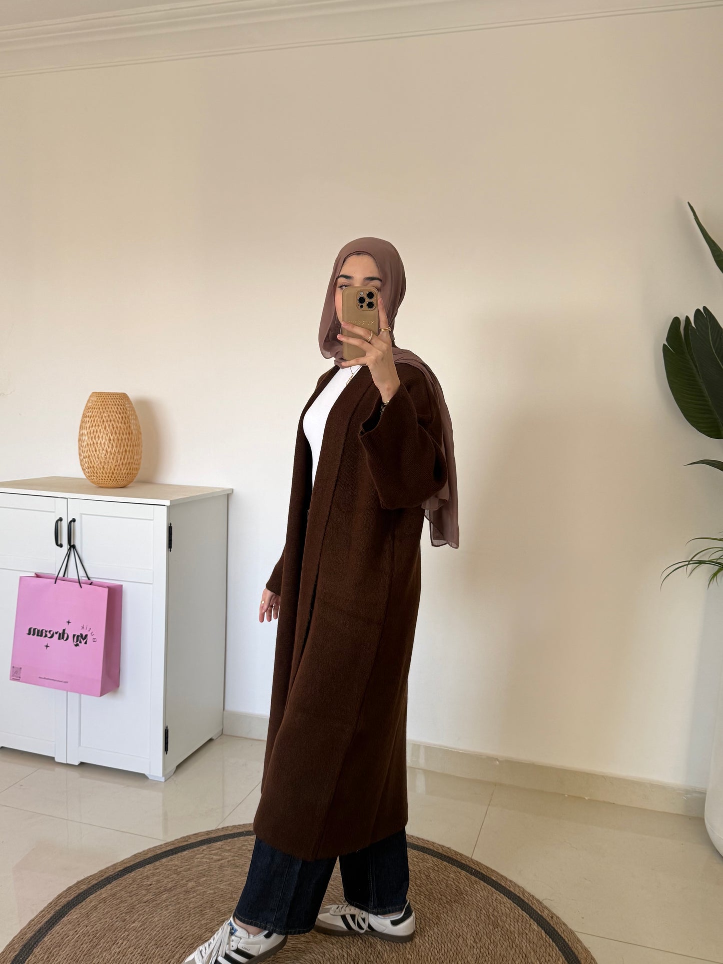Long Oversized Cardigan- Dark Brown
