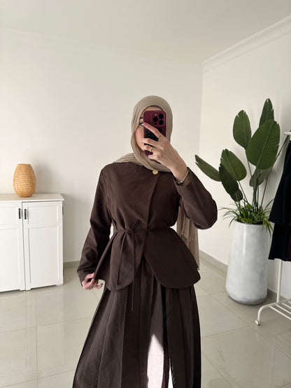 Daiana Skirt Set- Brown