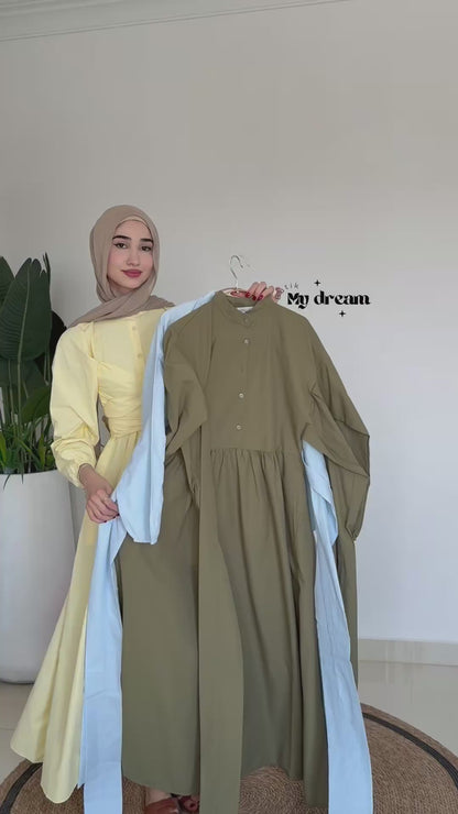 Tie Waist Dress- Yellow